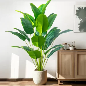 Artificial Tropical Palm Tree with Strelitzia Leaves 1