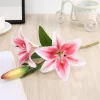 41CM Artificial Lily Silk Flower Bouquet for Home Living Room DIY Gift Decor 4