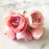 6Pcs Tea Bud Roses Bouquet - Artificial Flowers for DIY Wedding & Home Decor 3