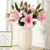 41cm Silk Lily Bouquet for DIY Gifts & Fresh Home Decor 3