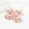 6PCS Mini Carnation Artificial Silk Flowers for Wedding Wreath Scrapbooking DIY 5