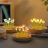 Artificial Tulip Flower LED Night Light – Handmade Bedside Lamp for Home & Gifts 3