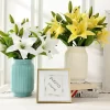 41cm Silk Lily Bouquet for DIY Gifts & Fresh Home Decor 2