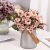 Mini Peony Artificial Flower Bouquet – Elegant Centerpiece for Wedding & Table Display 3