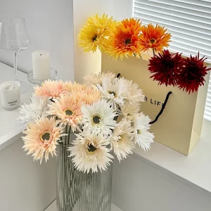 Gerbera Vase Artificial Flowers for Home Christmas Wedding Party Decoration 1