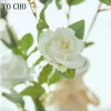 YO CHO 5 Heads Artificial Long Branch Silk Rose for Wedding Valentine's Home Decor 5