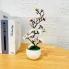 Silk Plum Blossom Bonsai for Winter-Themed Home & Wedding Decor 3