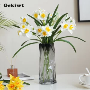 3/5/10pcs Silk Daffodils for Spring Wedding & Outdoor Decor 1