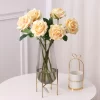 Real-Touch Pink & White Latex Roses for Farmhouse Decor 2