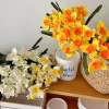 3/5/10pcs Silk Daffodils for Spring Wedding & Outdoor Decor 6