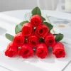 10PCS Red Silk Roses for Weddings, Wreaths & Home Decor 4