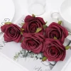 5pcs White Silk Roses for Cake & Party Decorations 4