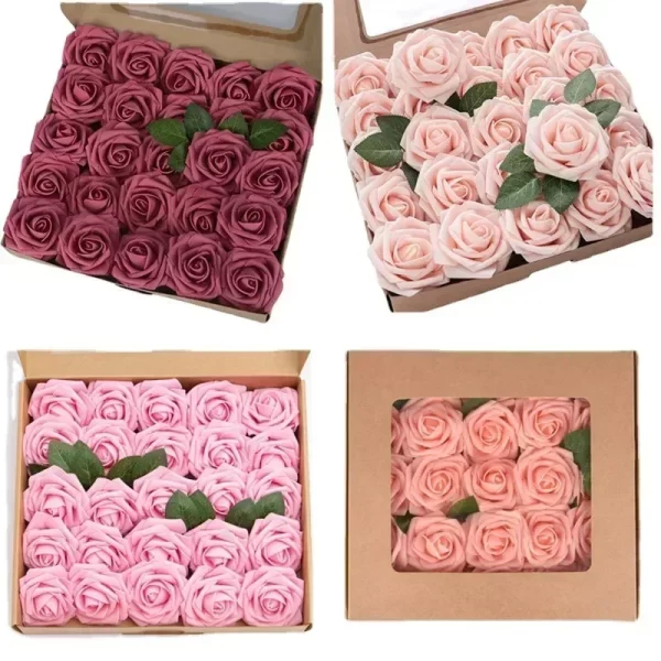 10/25/50Pcs Foam Roses for DIY Bouquets & Garden Decor 1