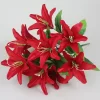 7-Heads Multicolor Artificial Lily Bouquet for European Weddings 4