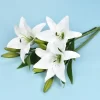 3-Head Artificial Lily Flowers for Home & Wedding Arrangements 4