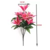 7-Heads Multicolor Artificial Lily Bouquet for European Weddings 6