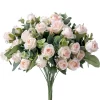 11-Heads Simulated Rose & Eucalyptus for Wedding & Home Decor 3