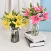 3-Head Artificial Lily Flowers for Home & Wedding Arrangements 2