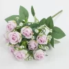 10-Heads Silk Rose & Eucalyptus Bouquet for Weddings & Home Decor 3