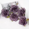 5pcs White Silk Roses for Cake & Party Decorations 6