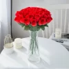 10PCS Red Silk Roses for Weddings, Wreaths & Home Decor 6